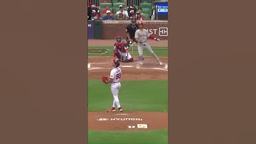 Trea Turner hits a go-head sac-fly to get the lead #mlb #baseball #sports #phillies #sacfly #mlblb