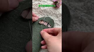 Sock mending techniques#handmade needlework#needlethreadtips