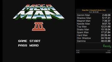 Mega Man 3 in 48:08.29 (Snupster% Buster Only) w/ written commentary