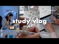 Study vlog  midterms szn research proposals balancing healthy habits lots of notetaking