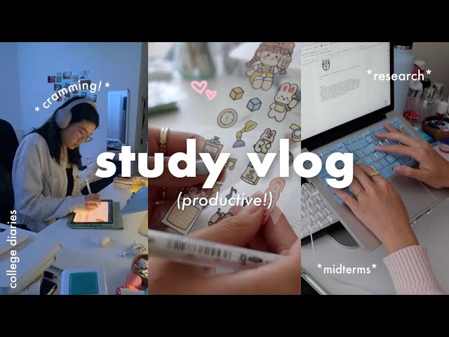 Study vlog  My student life with lots of studying, online classes