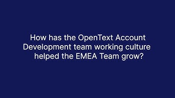 Join our OpenText Account Development Team