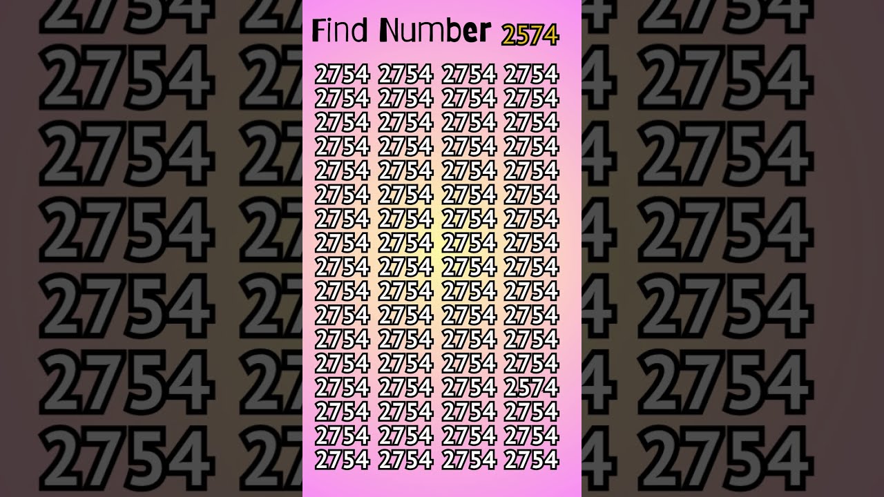 Can You Spot The Odd Number Fast 