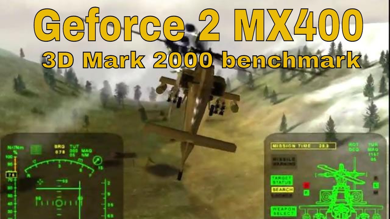 3D Mark 2000 benchmark (Geforce 2 MX400)