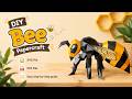 How to Make a 3D Bee Papercraft | Easy Paper Sculpture Tutorial (SVG, PDF)