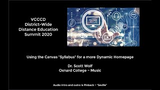 Using the Canvas "Syllabus" for a more Dynamic Homepage
