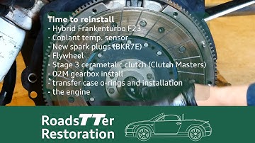 Audi TT MK1 Hybrid Frankenturbo re installed, stage 3 clutch, gearbox install & engine back in! YAY🥳