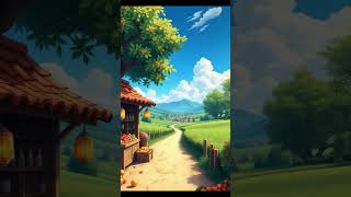 🍊 A Peaceful Fruit Stand in the Hills | Cozy Anime Village Vibes 🏞️✨ screenshot 5