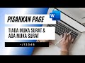 Cara Nak Pisahkan Antara Page Tiada Muka Surat dan Ada Muka Surat (Microsoft Office 2013 - 2016)