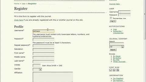 PKP School: OJS for Journal Manager: Registering and Logging in