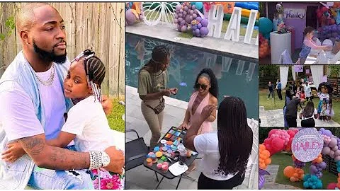 Davido, Sina Rambo, Tunde Ednut, Special Spesh all came through for Davido's daughter 5th birthday