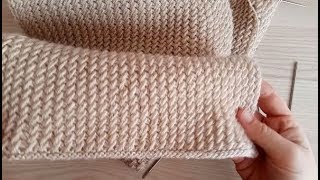 Sciarpa ai ferri facile, morbida e calda, tutorial. Scarf knitting