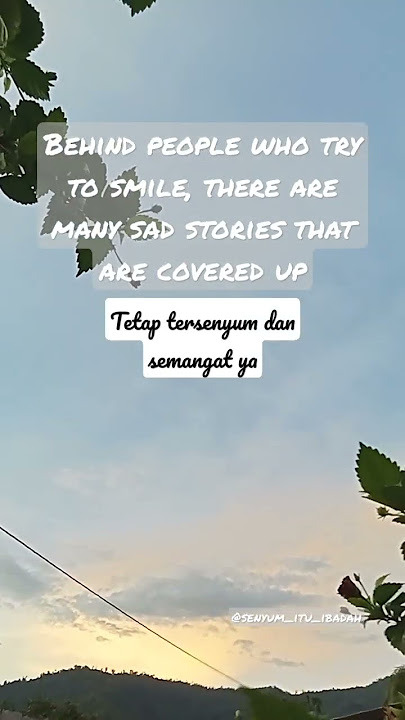 tetap tersenyum dan semangat ya