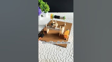Winging machine using Barrel Cam mechanism #dcmotor #youtubeshorts #cammechenisn #diy #shorts #motor