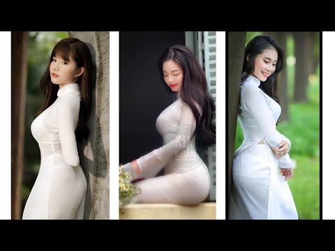 Video 195 Áo Dài Xuyên Thấu - NgườI Mẫu Áo Dài Trắng Có Vòng Mông To Lộ Nội Y 