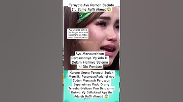 Ternyata Ayu Dulu Pernah Bucin Sama Raffi Ahmad #artist #shorts #raffiahmad #nagita #ayutingting