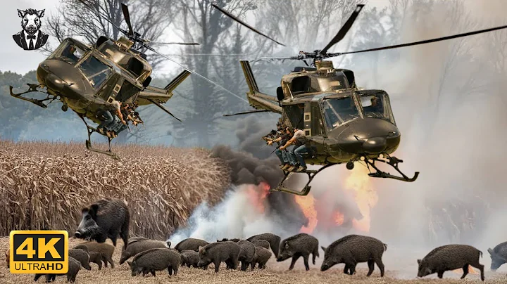 How Do Hunters and Farmers Deal with Millions of Wild Boars By Helicopter? #wildboarhunting
