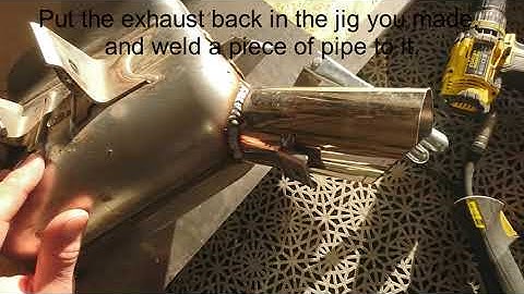 MT07 exhaust mod 3" diy