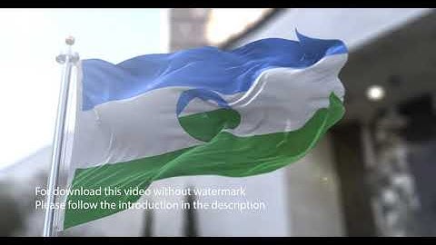 Kabardino Balkaria flag with 3d effect blowing in the wind 3D Flag V2 long