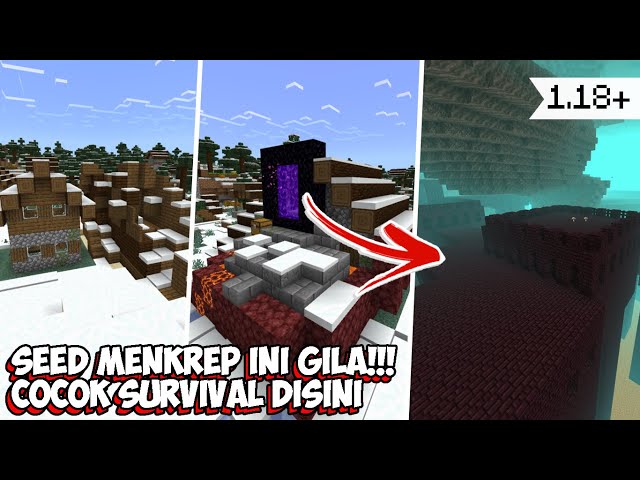 SEED INI SPAWN DI DEKAT VILLAGE TERKAYA DI MINECRAFT!!! - Seed Minecraft 1.18 class=