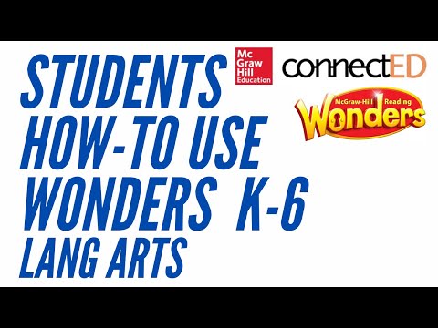 Students How to Use Wonders for K-6 Lang Arts