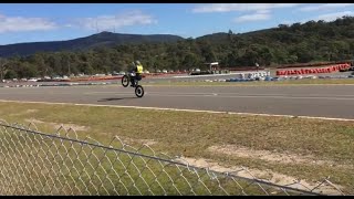 Electric bike race,20kw Raptor with Hubsinks winning the tt1500