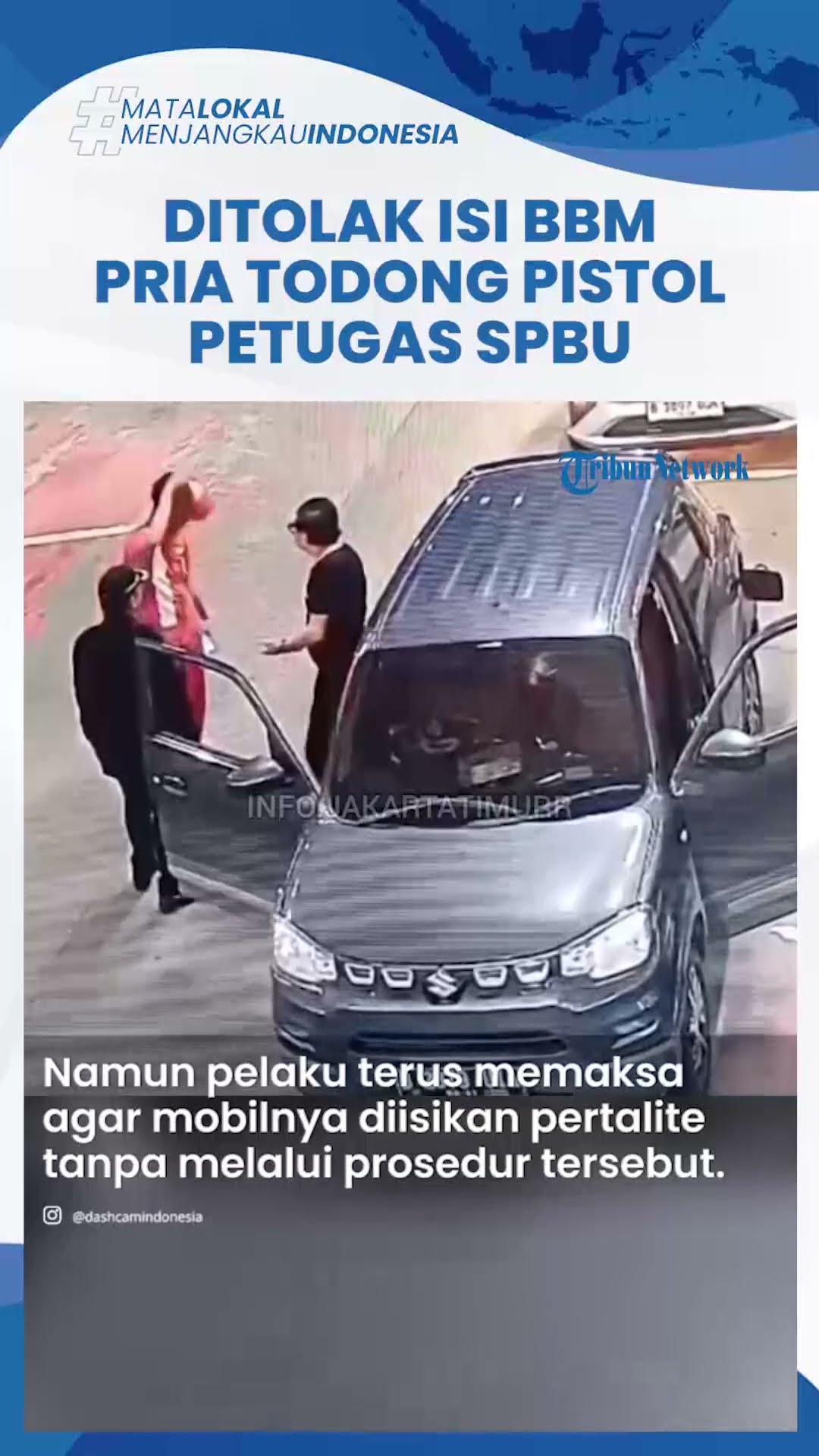 Viral Aksi Arogan Pria Todong Pistol Petugas SPBU Cibubur, Ngamuk Tak Terima Ditolak Isi Petalite