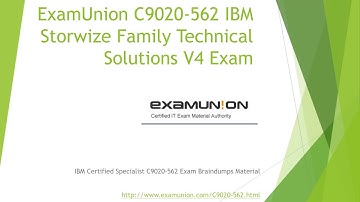 ExamUnion C9020-562 IBM Storwize Family Technical Solutions V4 Exam Questions