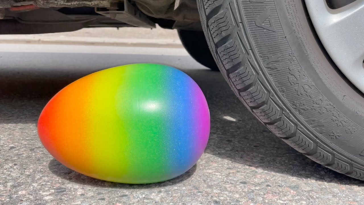 ⁣Crushing Crunchy & Soft Things by Car!   EXPERIMENT  BIG EGG VS CAR