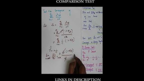 (n^2+8)/n^3 Comparison test Converges or Diverges Infinite series #maths