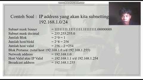cara menghitung ip address, subnet mask, net id