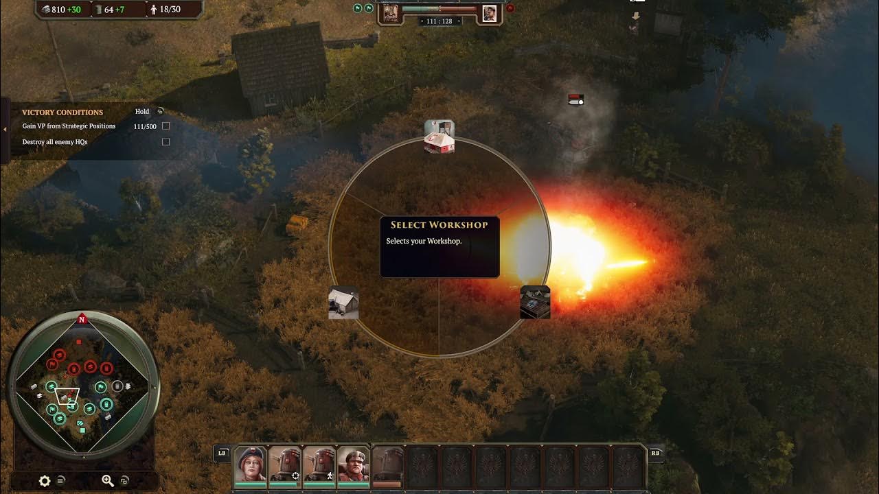 Iron Harvest Skirmish match against Medium AI + All the menus and