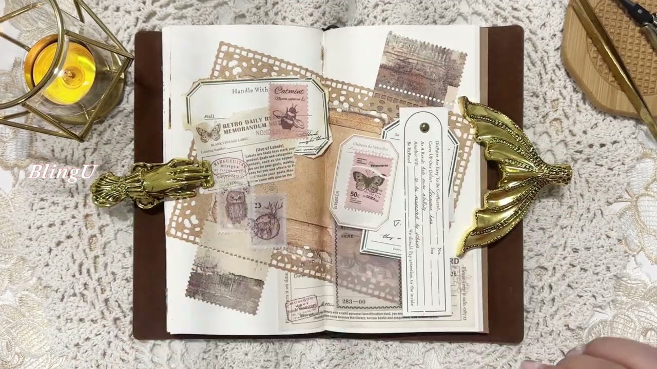 🤎그사람의 어느 기록🖋️ #워킹맘다꾸 #journaling #journal #빈티지다꾸 #アートジャーナリング #コラージュ #scrapbook #asmr 