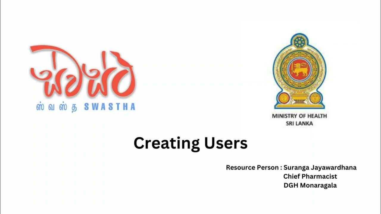 How to create users in swastha youtube