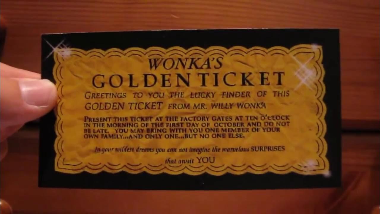 Сколько золотых билетов. Золотой билет. Золотой билет на шоколадную фабрику.
