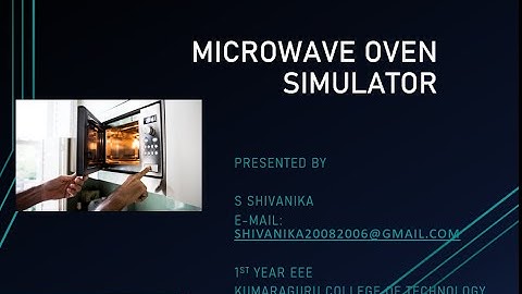 Microwave Oven Simulation | Emertxe | Embedded System Internship Project