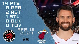 Kevin Love player Full Highlights vs RAPTORS NBA Regular season game 12-04-2024