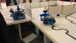 Robot Maker Day 2022 -RoboCup Junior 2022 - Bordeaux-  Robot mBot2 passe les intersections.