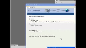 Defining your site In Dreamweaver CS4 for Ecommerce Templates