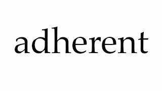 How to Pronounce adherent