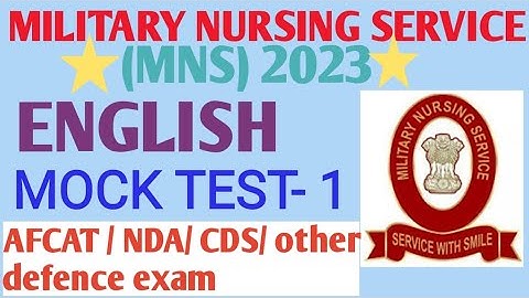 MNS 2023 CBT syllabus English | english mock test | NDA, CDS, AFCAT | #mns2023 #neet  #mnsprepration