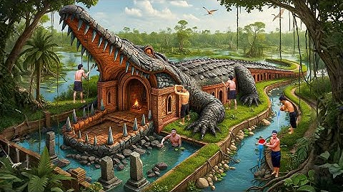 200 Days Building an Underground Swimming Pool with a Crocodile Water Slide and Underground House