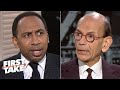 Stephen A. challenges Paul Finebaum on Jim Harbaugh’s future at Michigan | First Take
