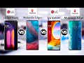 LG V60 ThinQ VS Motorola Edge Plus VS LG Velvet VS  Motorola Edge phone comparison
