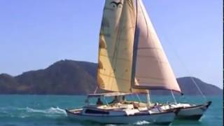 Busker and Wavedancer sailing the Andaman sea