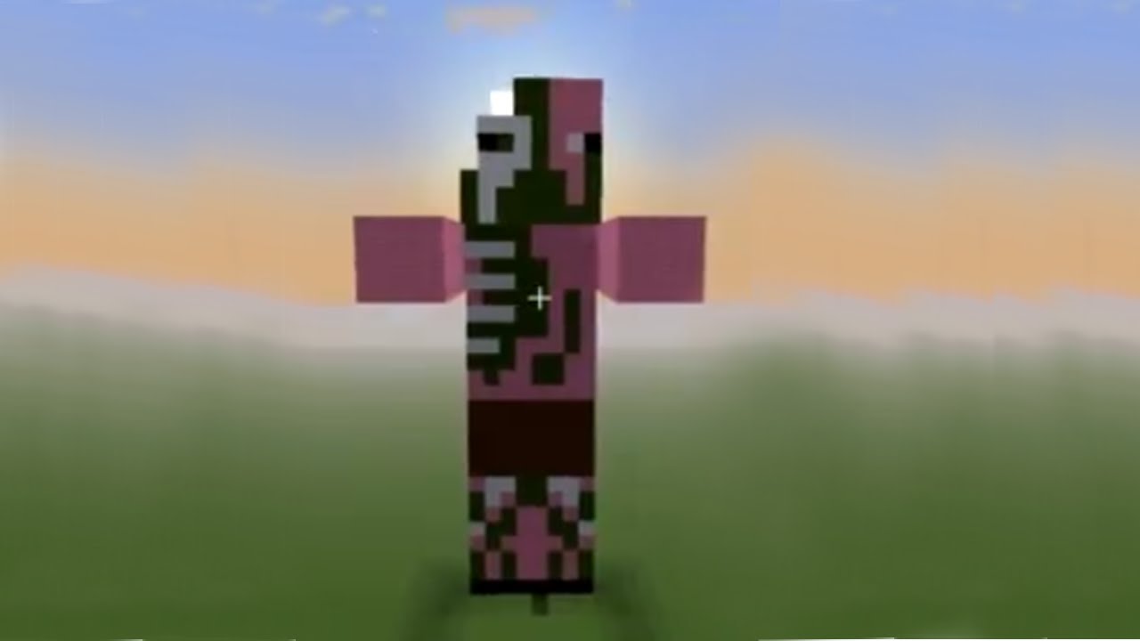 How To Build A Pigman Statue Of Wool In Minecraft HD