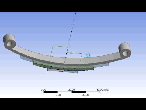 Ansys LEAF SPRING analysis Part 1: How to make assembly in design modeler -  YouTube