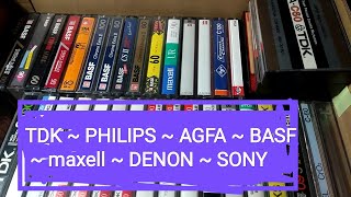 #Cassette #Tdk #Sony #Agfa #Basf #Maxell #Denon #Philips Касети '70...'00