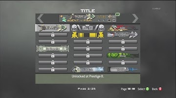 MW3 : 8TH Prestige Stats & Custom Classes