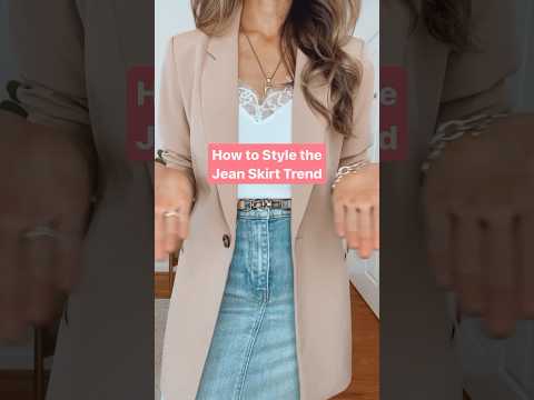 How to Style Jean Skirt | Jean Skirt Outfit | Maxi Jean Skirt Outfits | Rule of Thirds #stylingtips